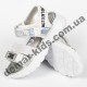 Детские босоножки Lilin Shoes B058-2-1 бело-серебряные большие